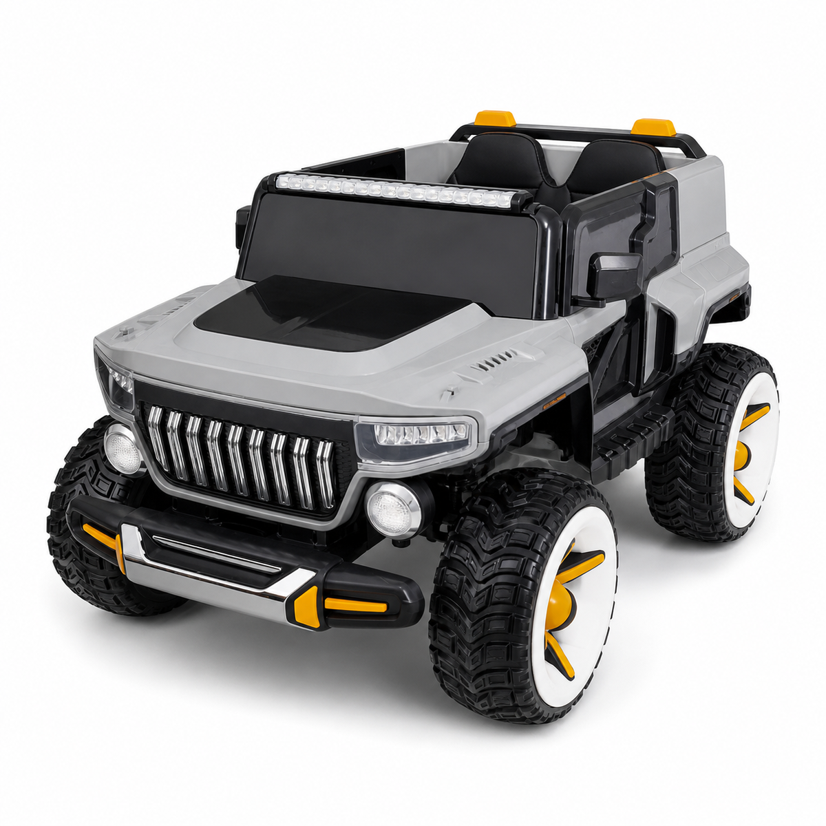 سيارة أطفال كهربائية جيب رمادية فاخرة | Gray Luxury Kids Electric Jeep