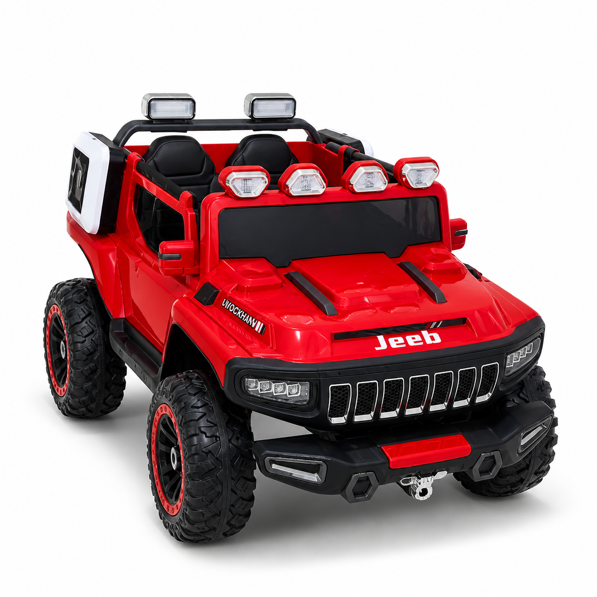 سيارة أطفال كهربائية جيب حمراء بمقعدين | Red Kids Electric Jeep