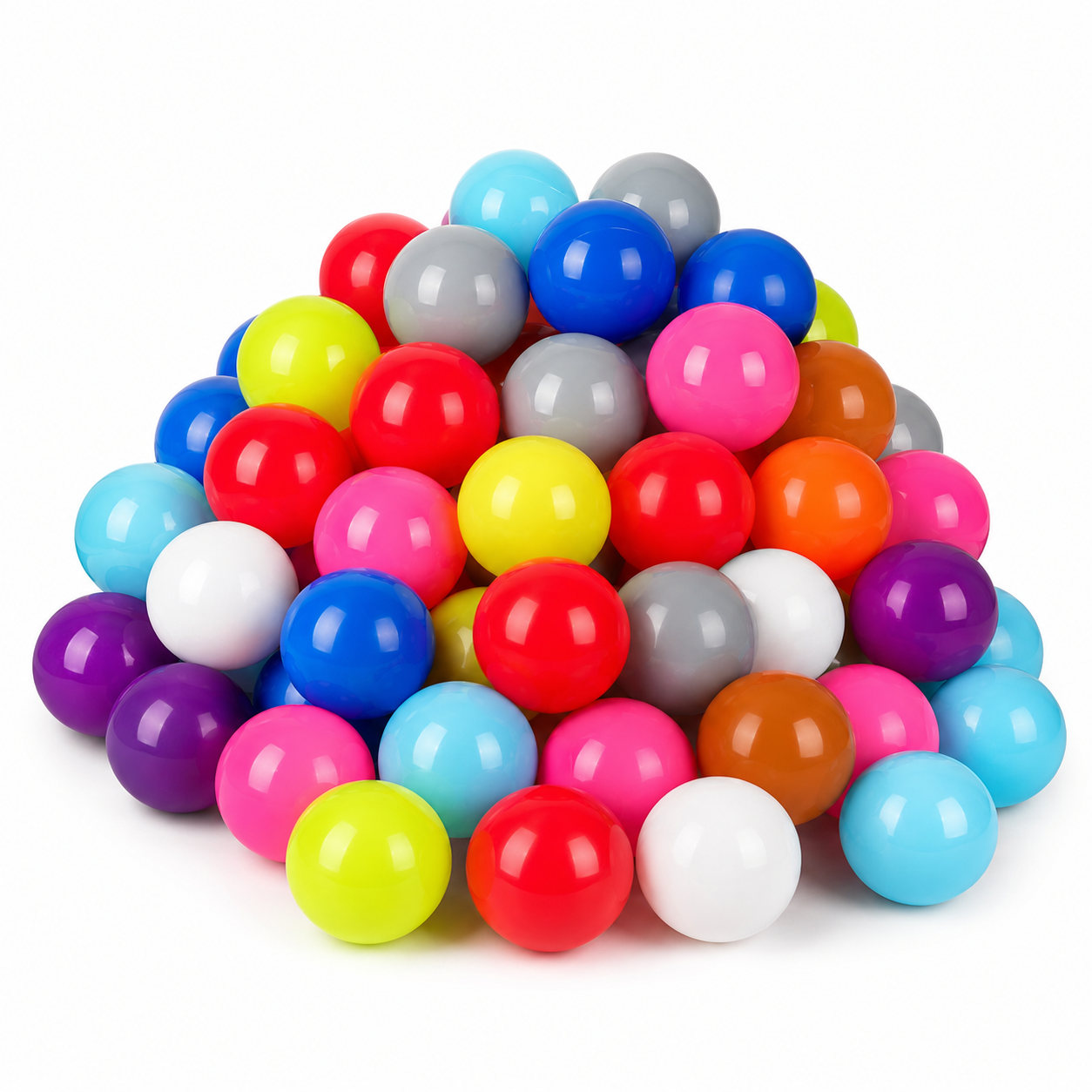 كيس كرات بلاستيكية ملونة 100 قطعة | Colorful Plastic Balls Set 100 PCS