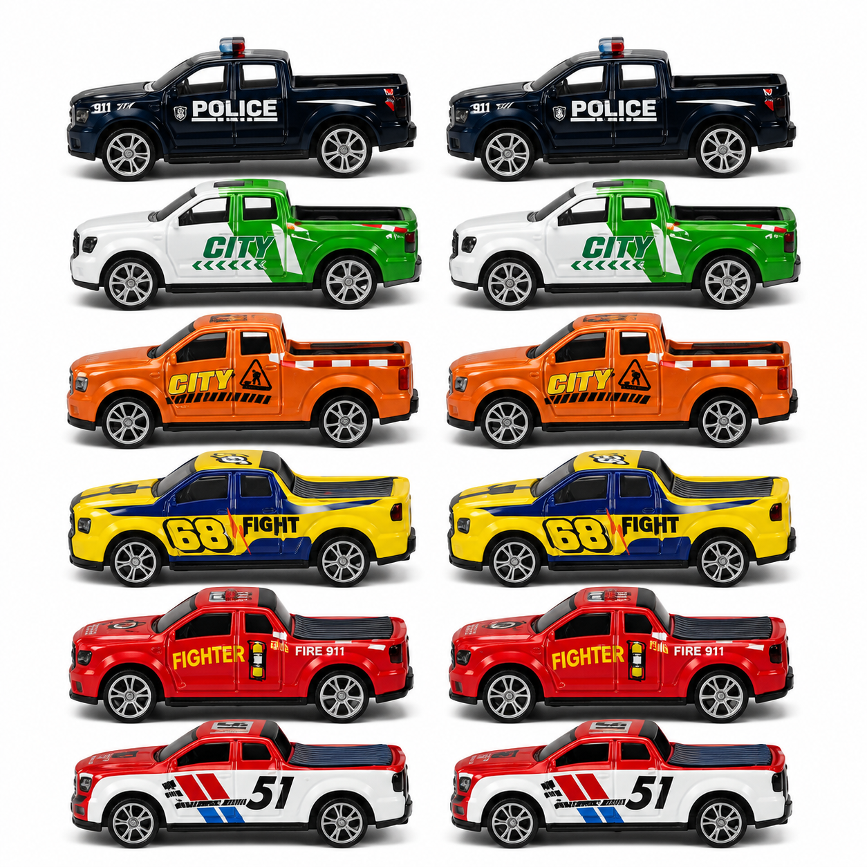 مجموعة سيارات معدنية للأطفال | Die-Cast Toy Cars Set for Kids