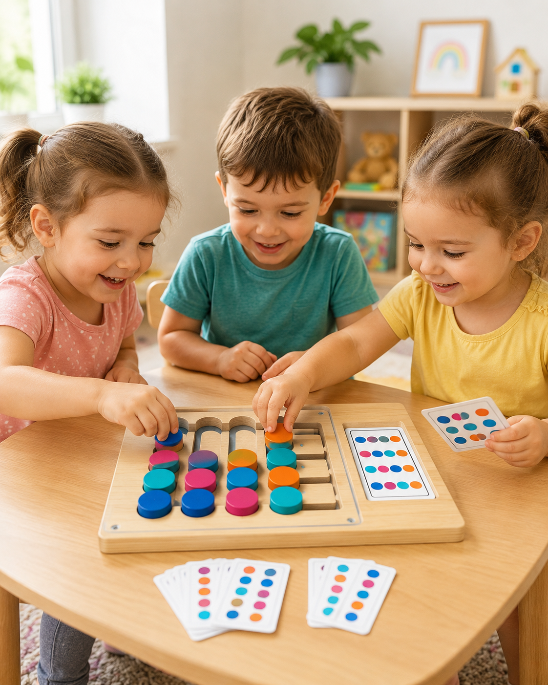 لعبة مطابقة وترتيب الألوان الرباعية | Four-Color Matching Game