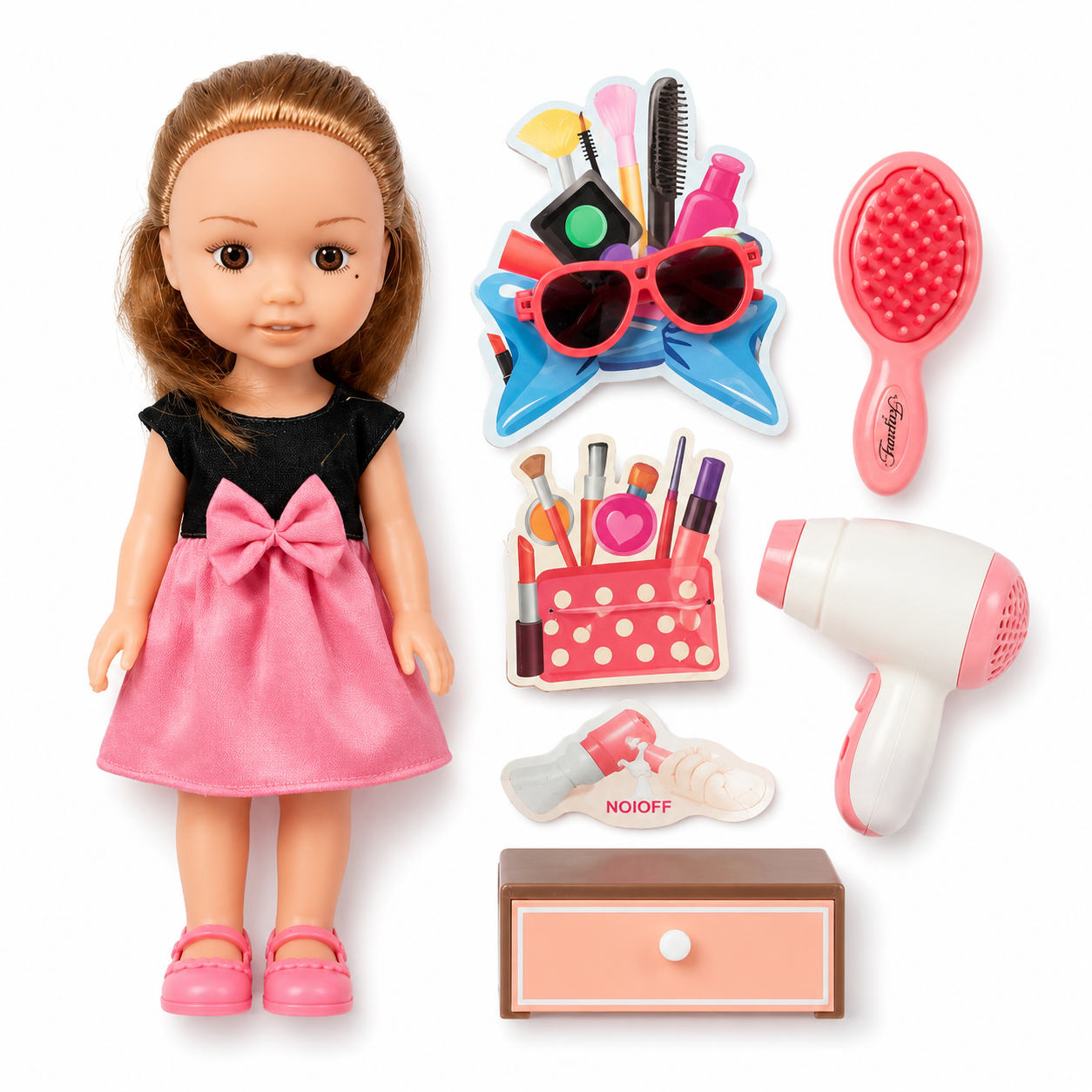 دمية الأطفال مع إكسسوارات التجميل | Baby Doll with Beauty Accessories