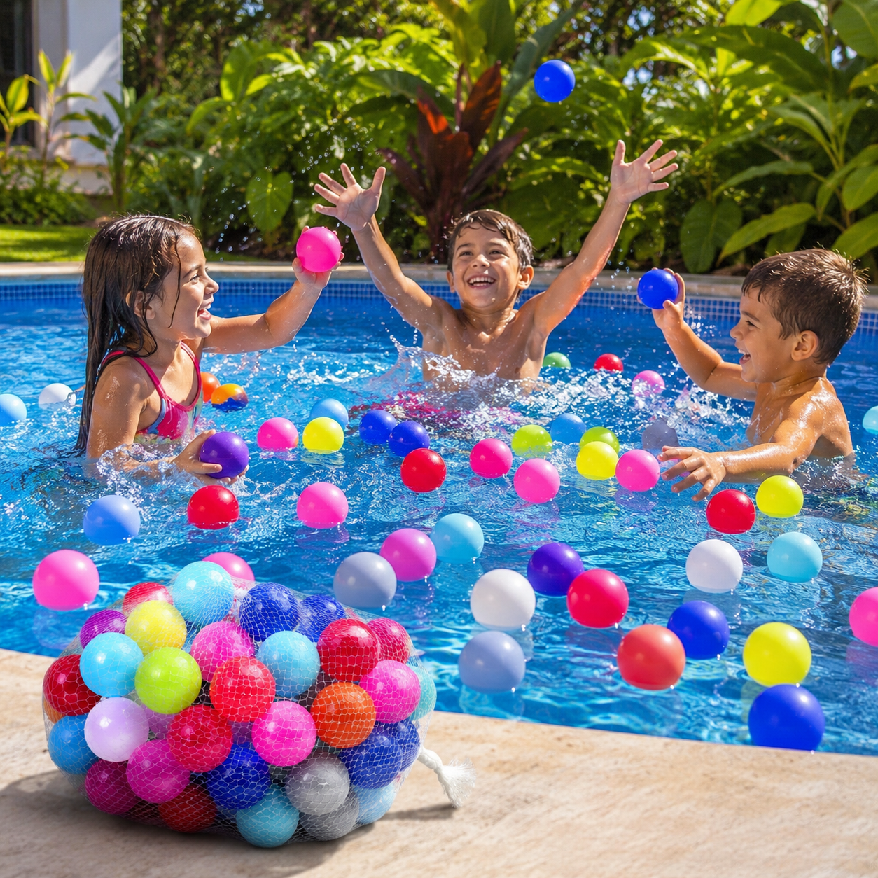 كيس كرات بلاستيكية ملونة 50 قطعة | Colorful Plastic Balls Set 50 PCS