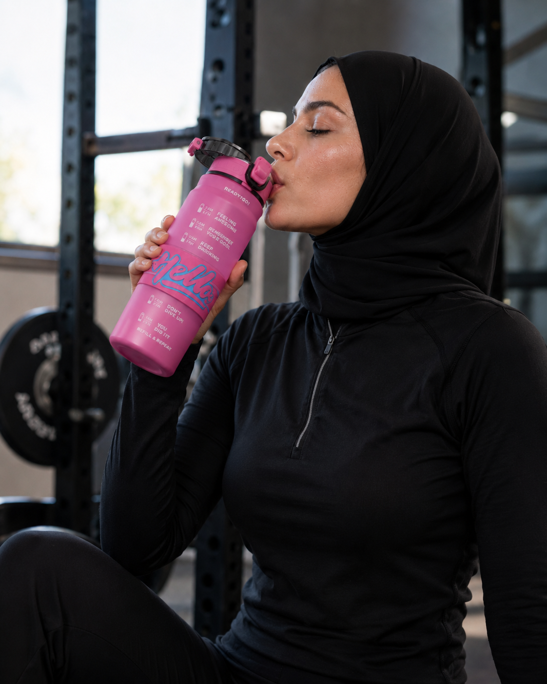 قارورة ماء تحفيزية رياضية 36oz | Motivational Sports Water Bottle