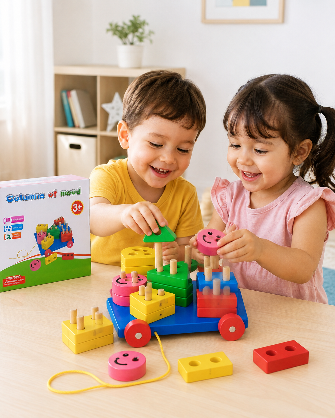 لعبة أعمدة الأشكال التعليمية | Columns of Mood Educational Toy