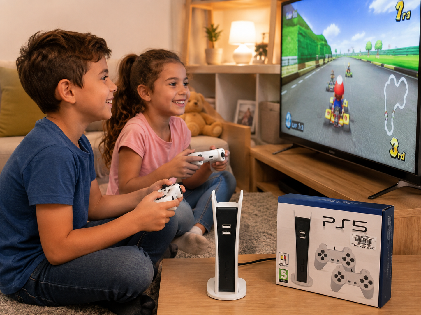 جهاز ألعاب منزلي بذراعي تحكم ووصلة AV – Plug n Play | TV Game Console