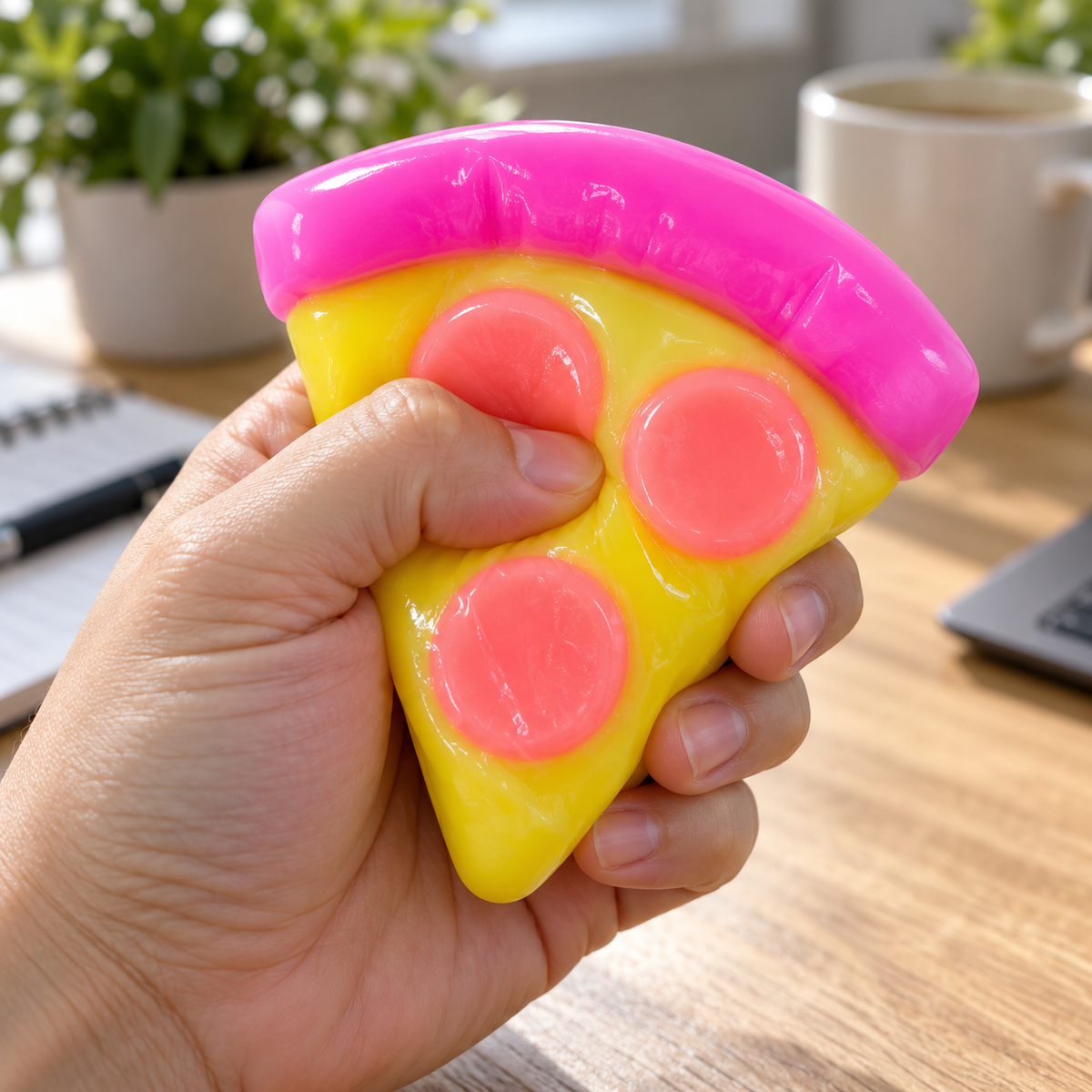 لعبة الضغط NeeDoh Squeezza شكل بيتزا | NeeDoh Squeezza Pizza Squishy