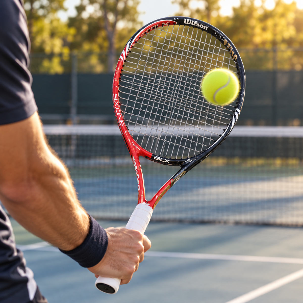 مضرب تنس مع حقيبة حمل أحمر وأسود | Red & Black Tennis Racket with Carrying Bag