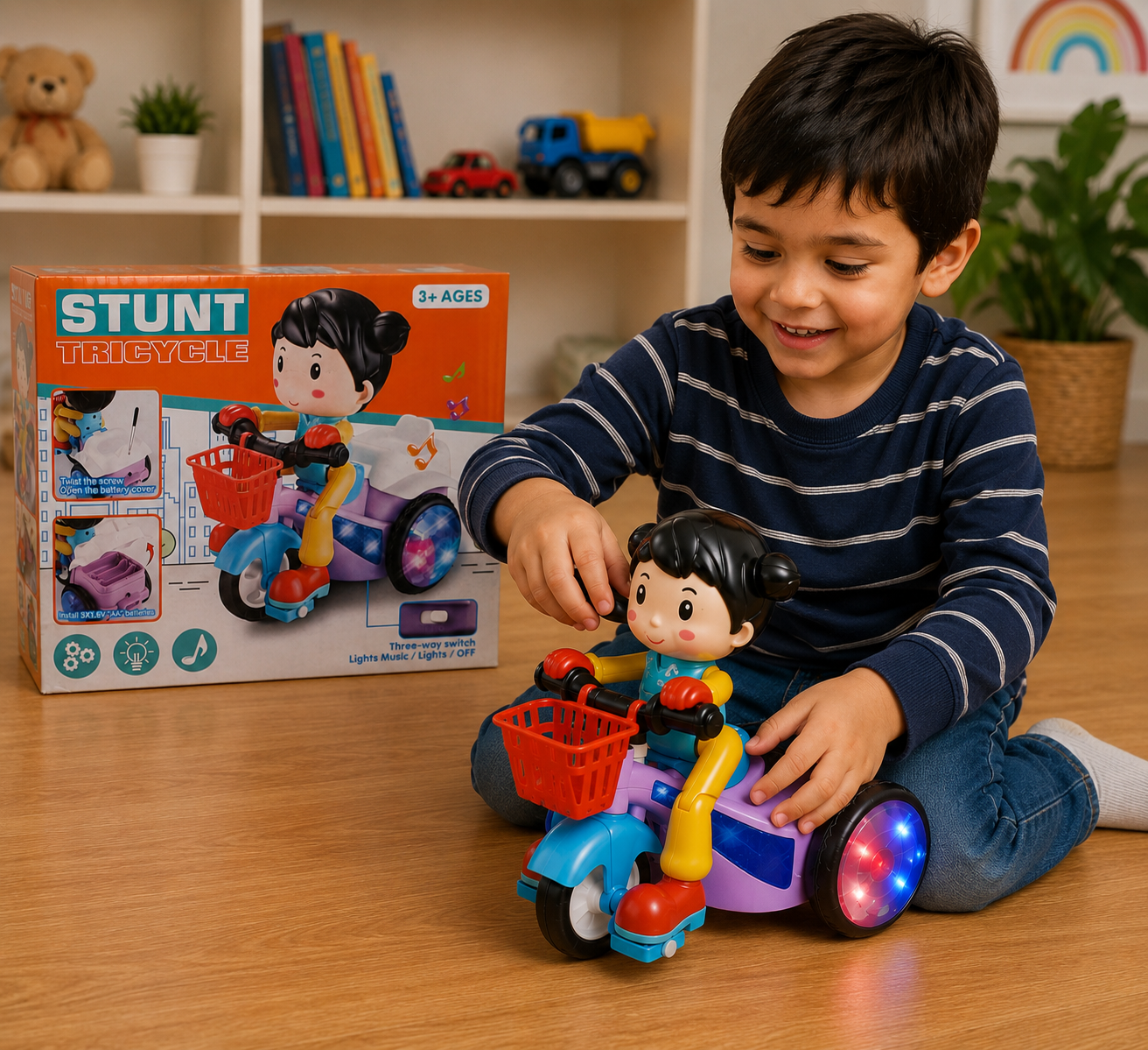 دراجة ثلاثية للأطفال | Stunt Tricycle Kids Toy