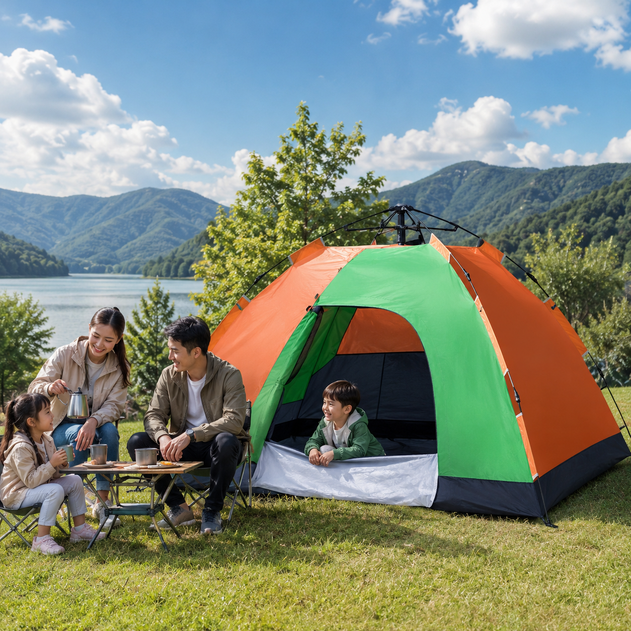 خيمة أوتوماتيكية كبيرة 220×220×150 سم | Automatic Camping Tent 220×220×150 CM