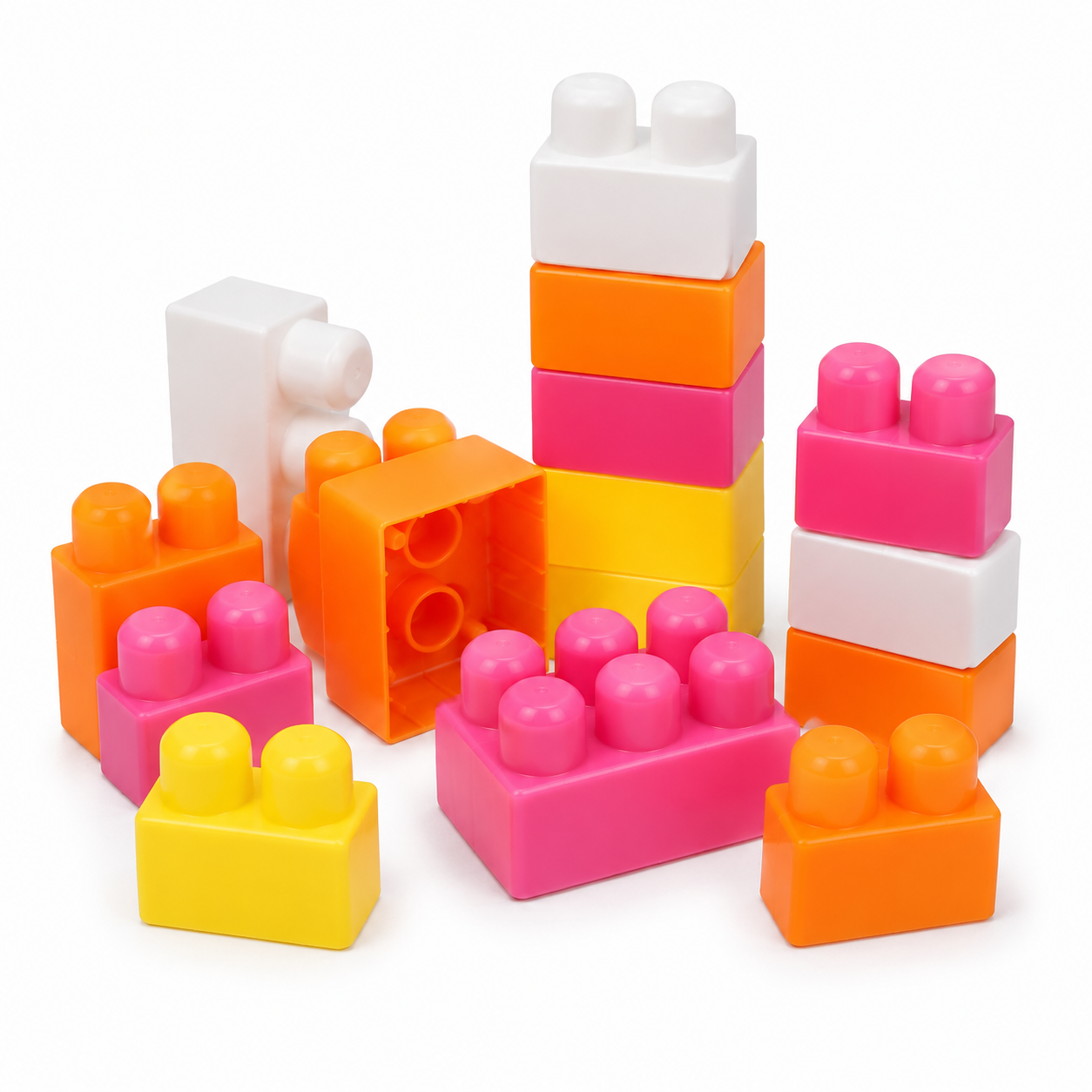 طقم مكعبات تركيب للأطفال 70 قطعة | Kids Time Blocks 70-Piece Building Set