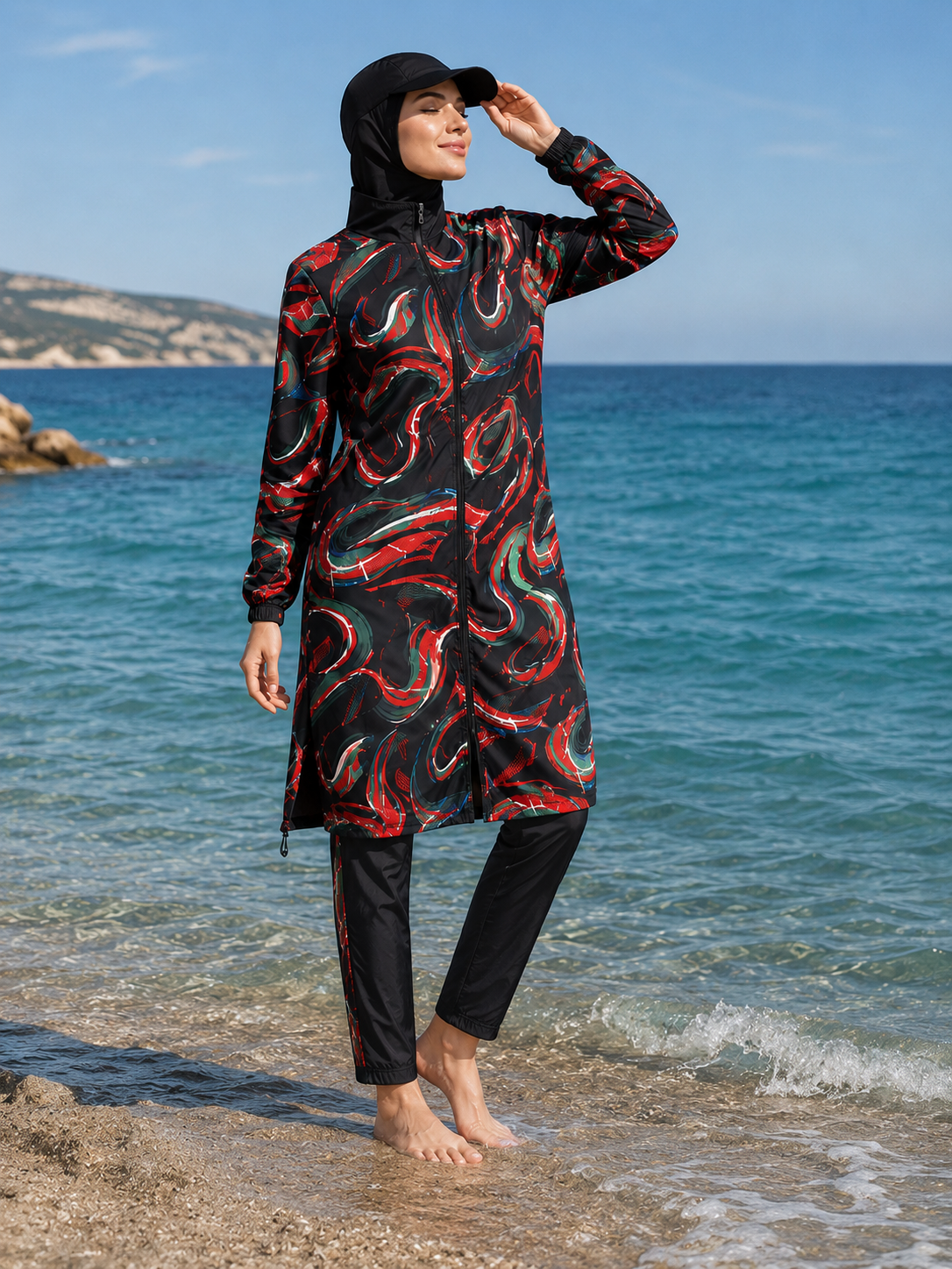بدلة رياضية محتشمة مع قبعة | Modest Sportswear Set with Cap 3XL