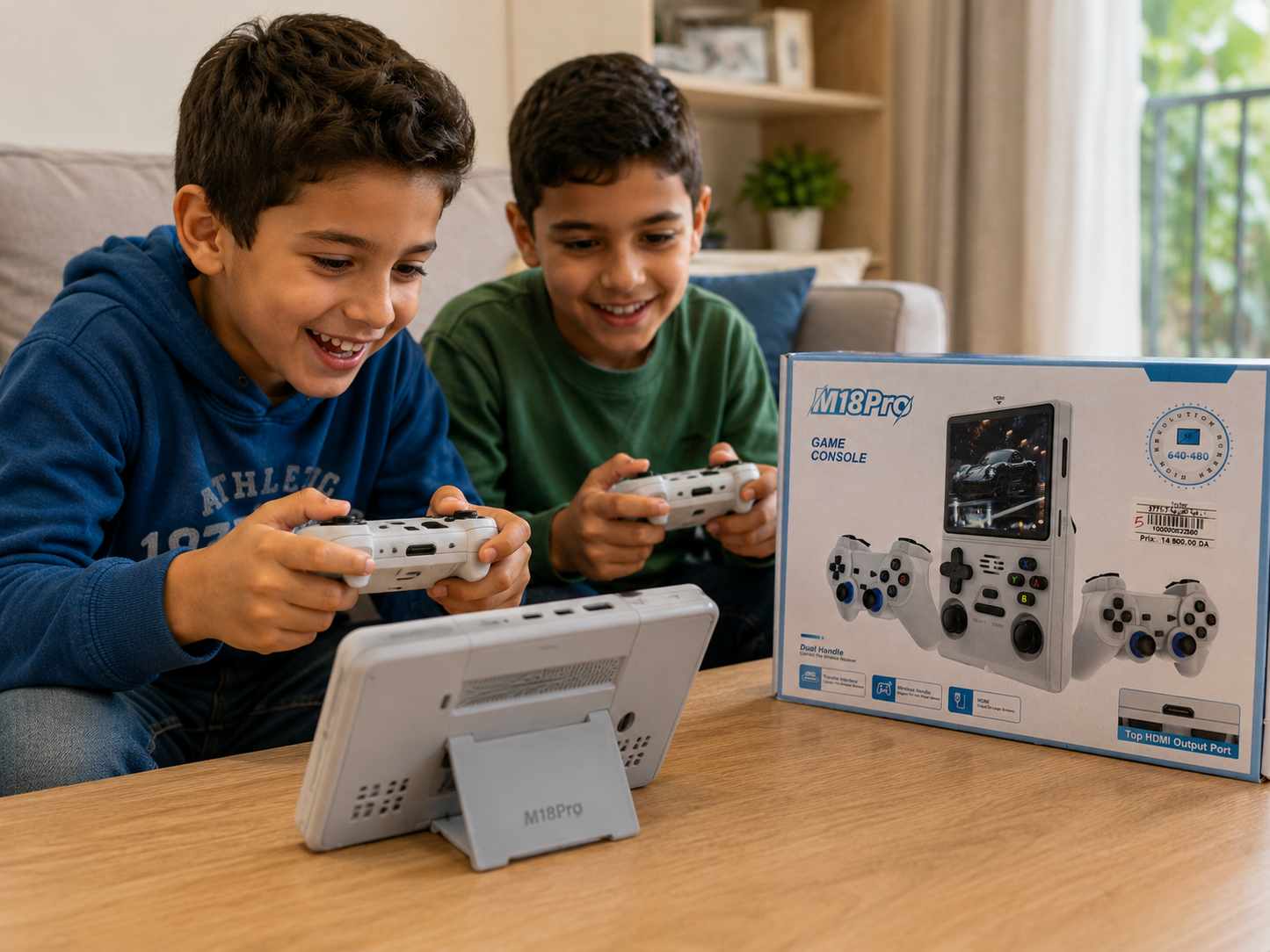 جهاز ألعاب M18 Pro بشاشة 3.5 بوصة ومخرج HDMI وذراعي تحكم | Game Console