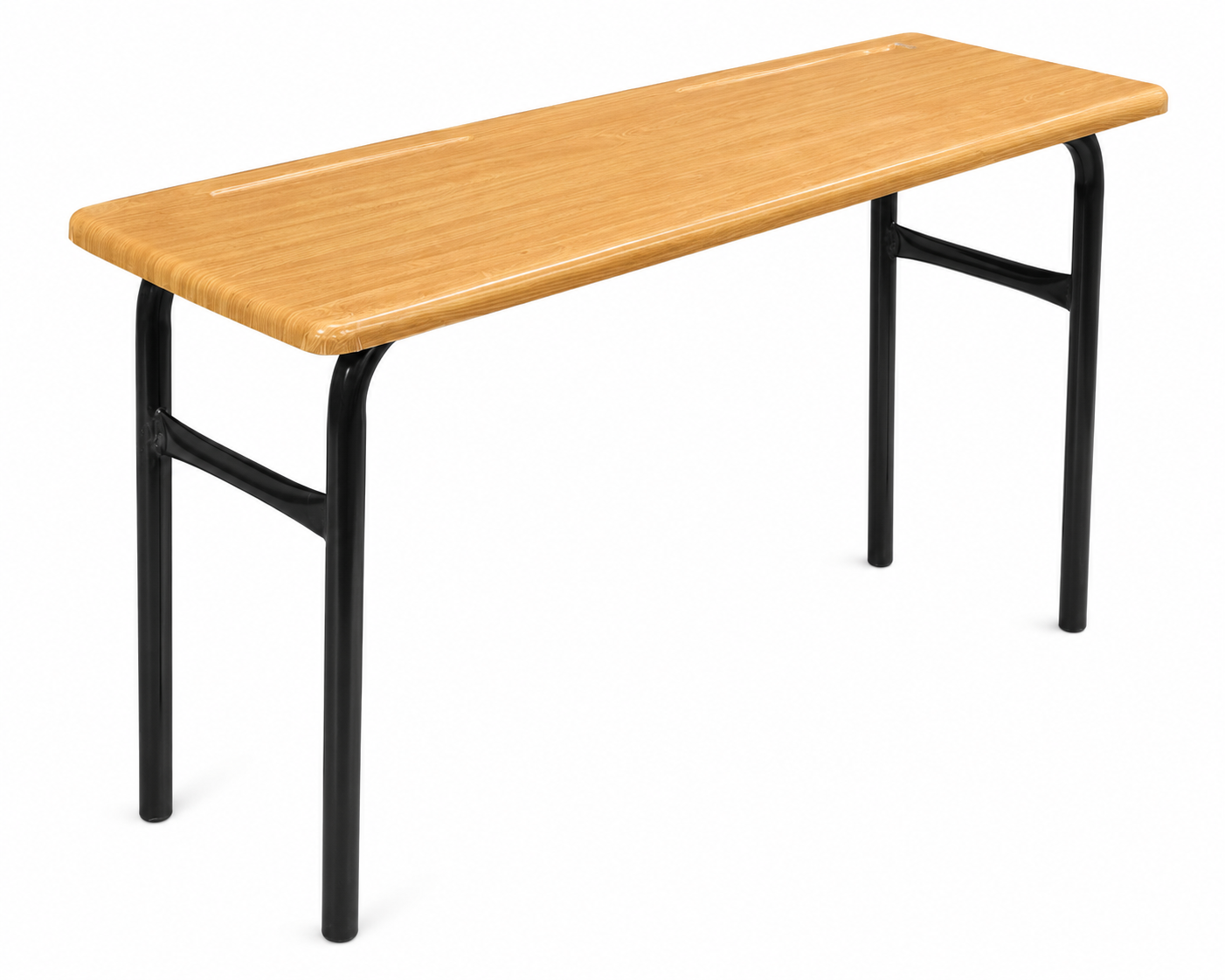طاولة مدرسية مزدوجة بسطح خشبي وهيكل معدني | Double School Desk