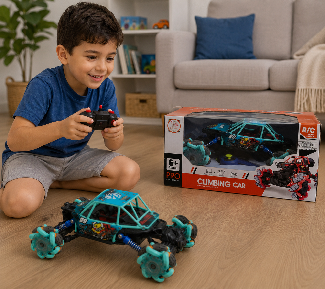 سيارة تسلق بالريموت كنترول 4WD | RC 4WD Climbing Rock Crawler Car