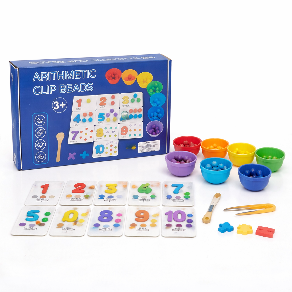 لعبة الحساب بالخرز التعليمية للأطفال – Arithmetic Clip Beads Learning Set