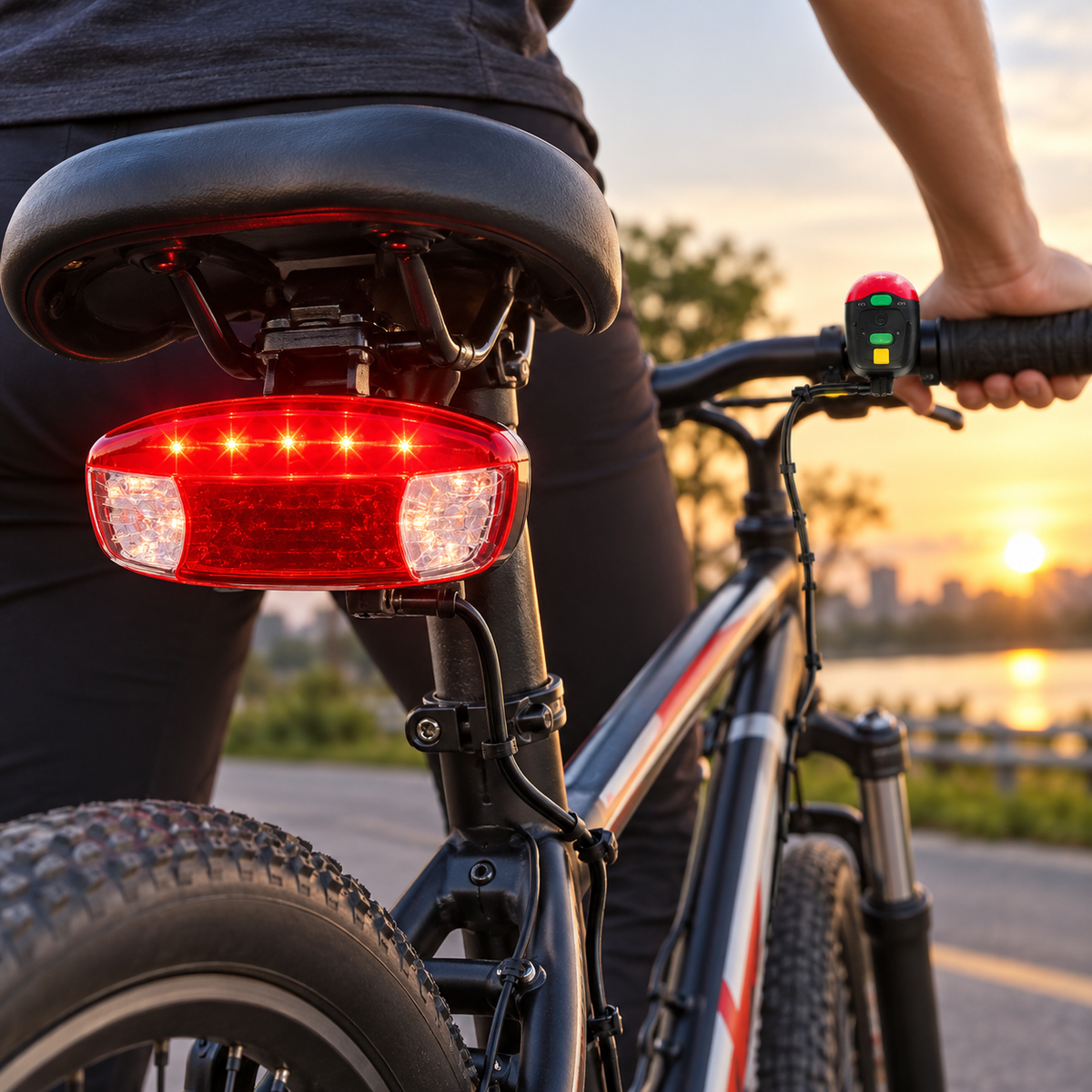 ضوء دراجة خلفي بإشارات انعطاف JY-208B Bicycle Turning Light JY-208B