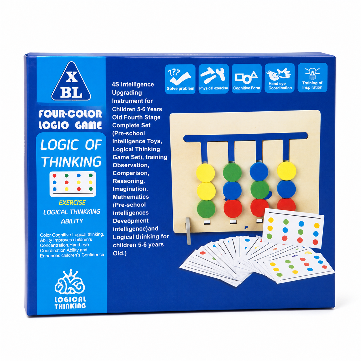 لعبة التفكير المنطقي للأطفال من 5 إلى 6 سنوات | Four-Color Logic Game for Kids