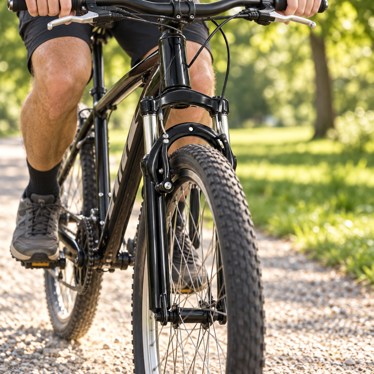 شوكة أمامية بممتص صدمات مقاس 26 بزر تحكم 26 Inch Suspension Fork with Adjuster