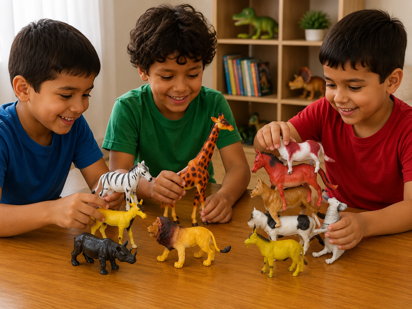 طقم مجسمات حيوانات المملكة الحيوانية | Animal Kingdom Wild Animal Figures Set