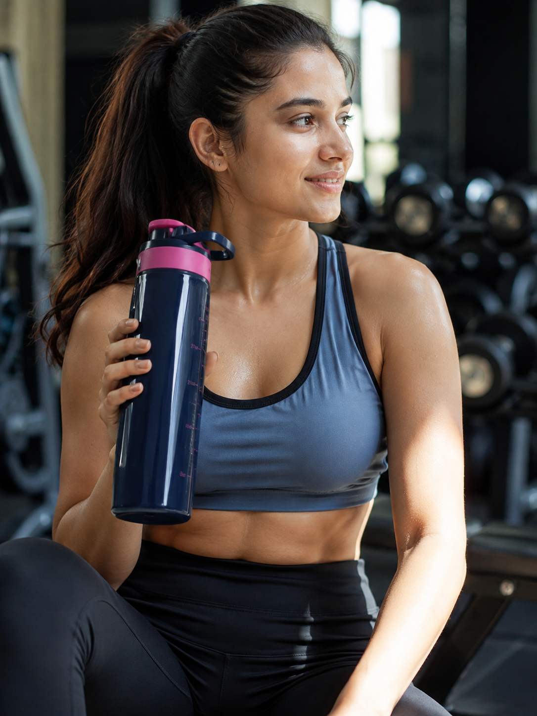 قارورة ماء رياضية بتدريجات قياس | Sports Water Bottle with Measurement Markings