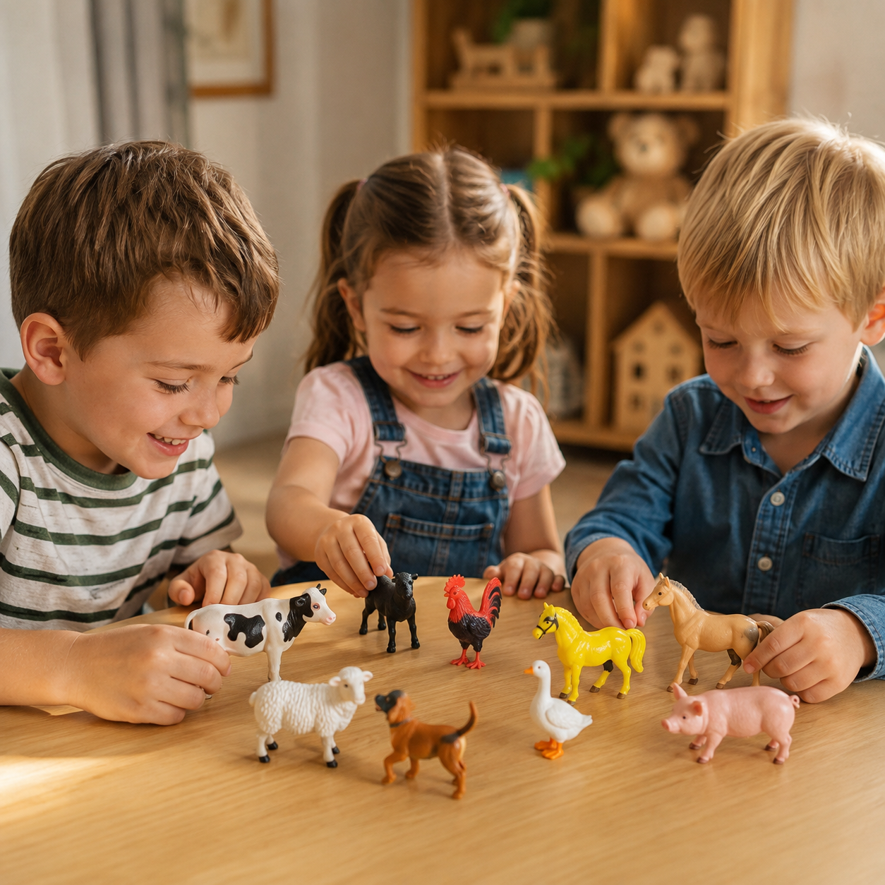 مجموعة حيوانات المزرعة للأطفال | Farm Animals Toy Figures Set