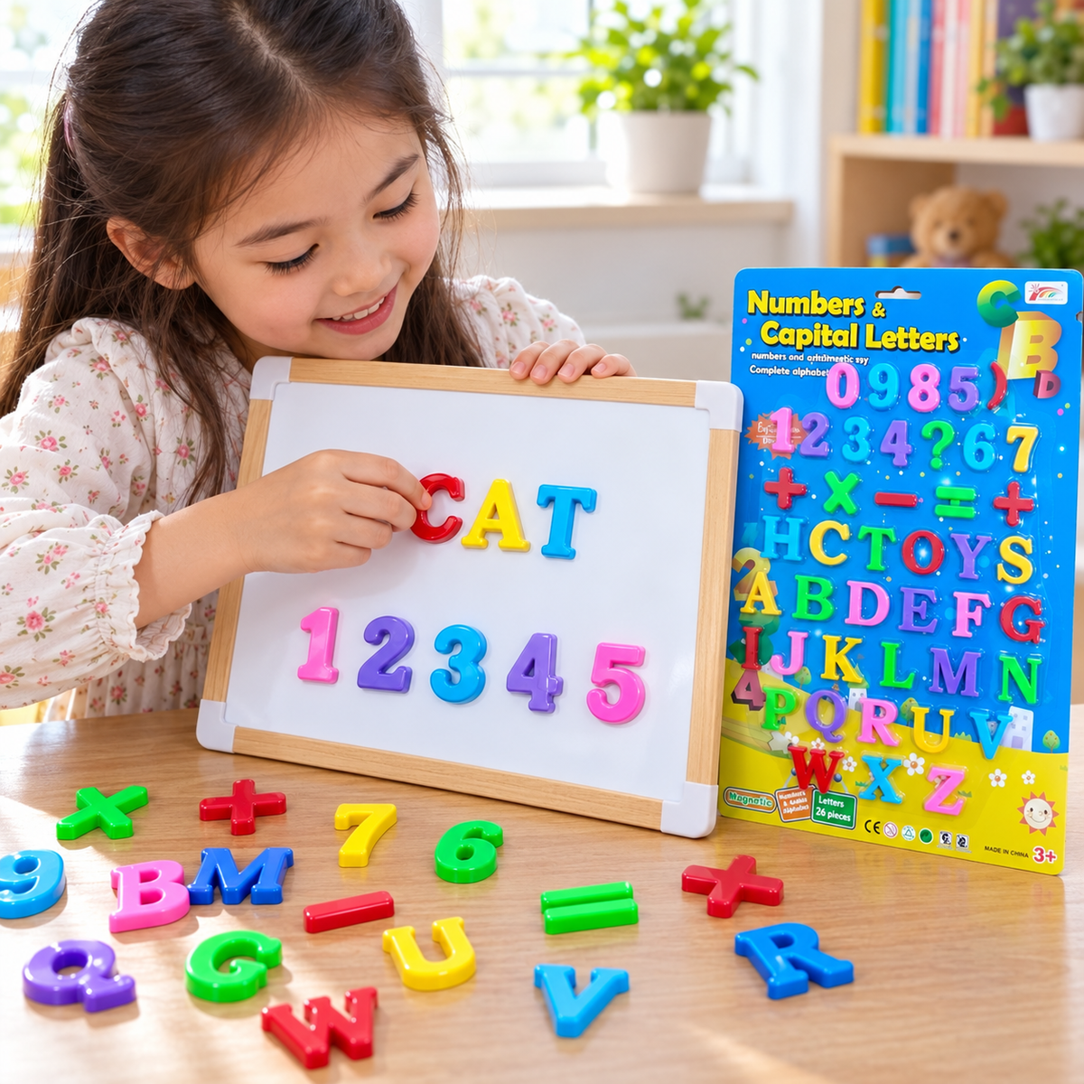 حروف وأرقام مغناطيسية للأطفال | Magnetic Numbers & Capital Letters