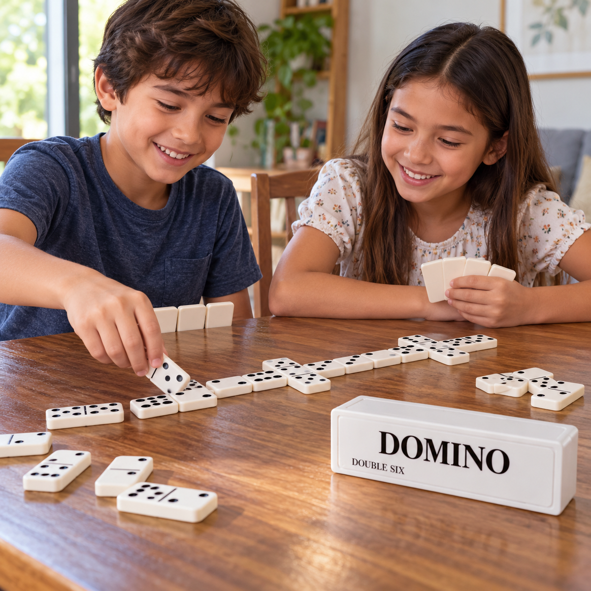 لعبة دومينو Double Six – علبة بلاستيكية | Domino Double Six Set