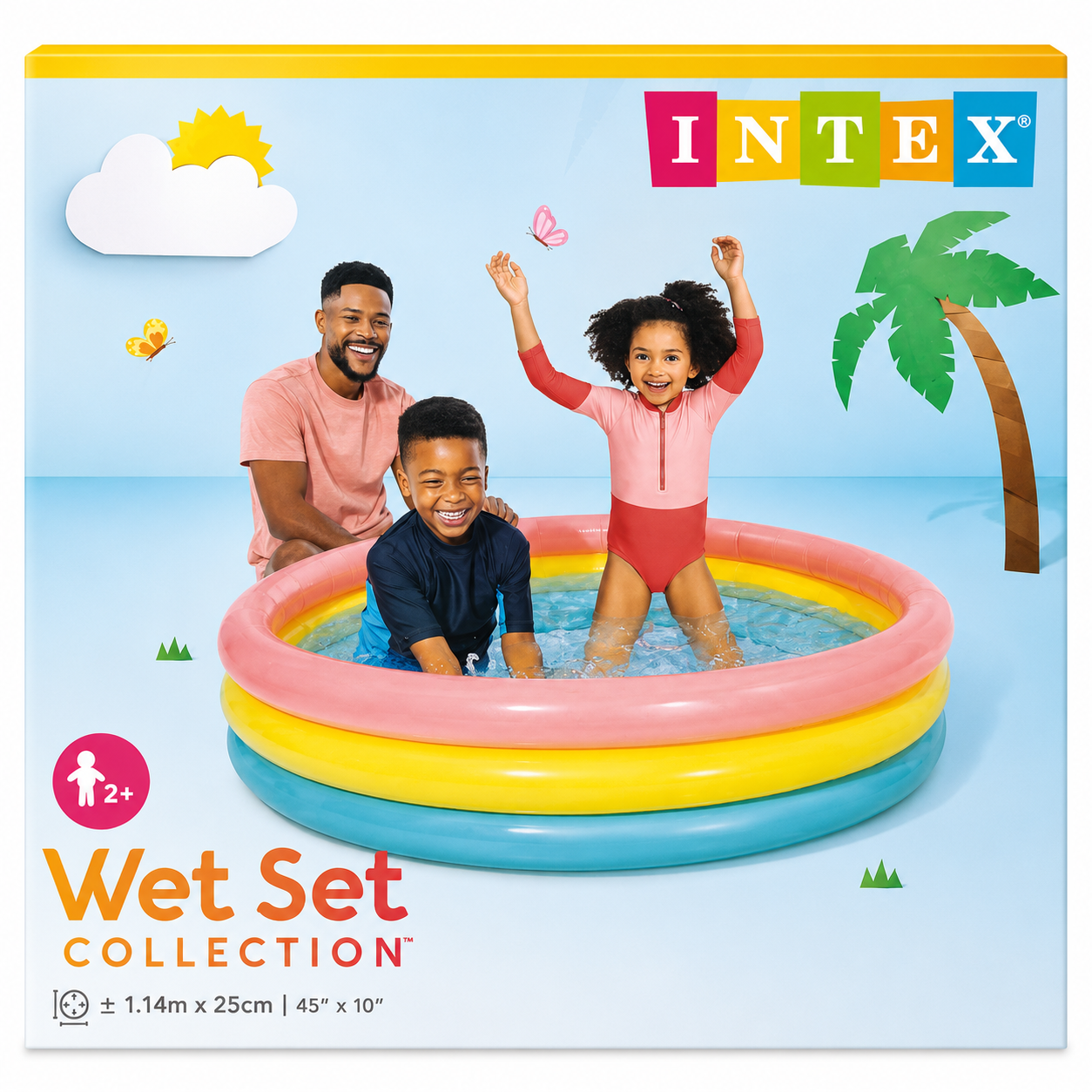 مسبح أطفال INTEX Wet Set دائري لعمر سنتين فما فوق بحجم 1.14m × 25cm