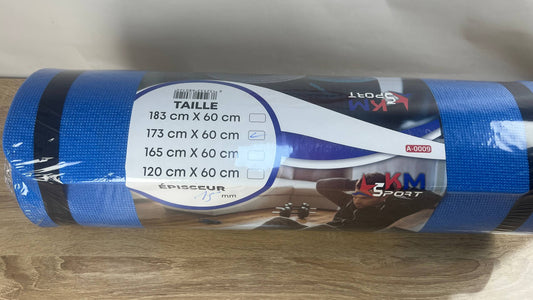 بساط رياضي KM Sport أزرق للتمارين واليوغا | KM Sport Blue Exercise & Yoga Mat