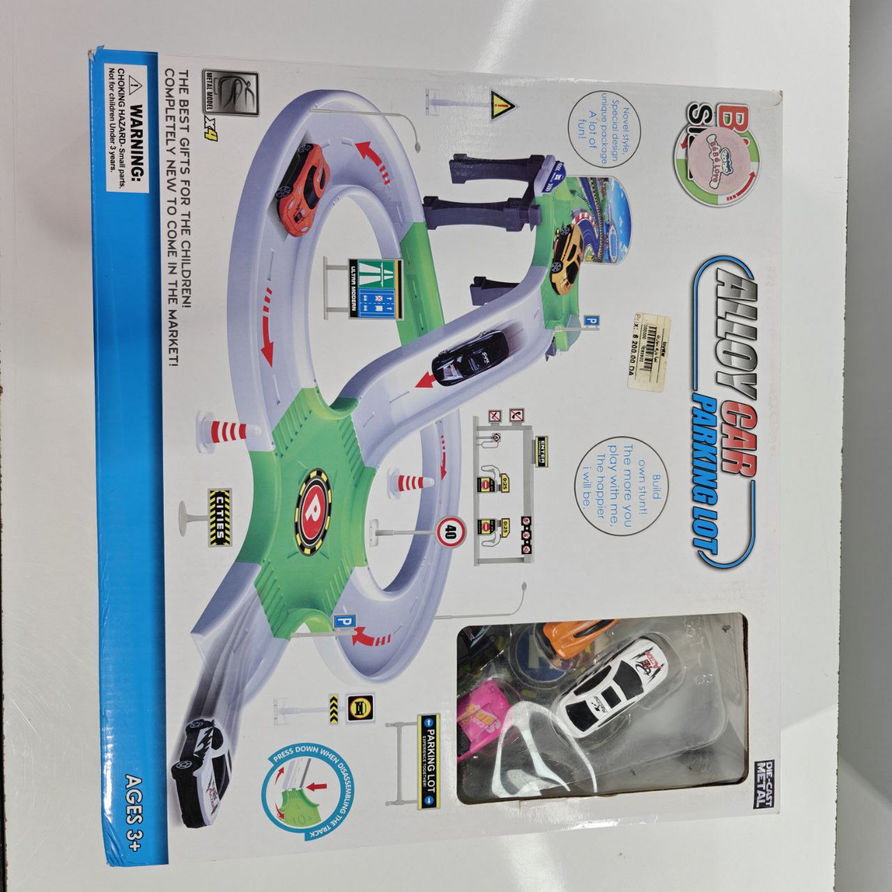 مجموعة حلبة سيارات سباق Alloy Car Parking Lot Playset