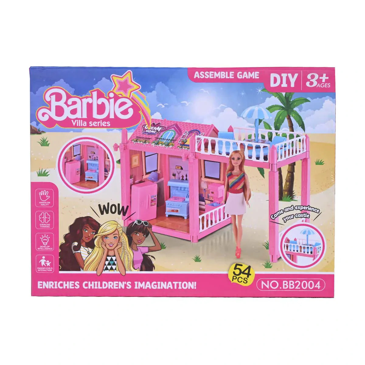 بيت الدمى باربي – Barbie Villa Series (DIY Assemble Game)