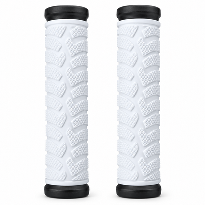 زوج مقابض دراجة بيضاء HAM RD1115 | HAM Bicycle Handlebar Grips RD1115 White