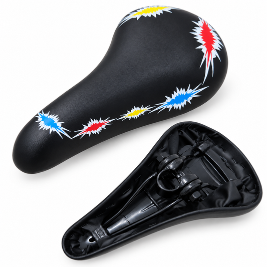 سرج دراجة SD045 بزخارف ملونة | Bicycle Saddle SD045