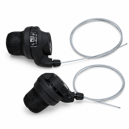 زوج مبدلات سرعات دورانية مع كابلات | Twist Grip Gear Shifters Pair with Cables