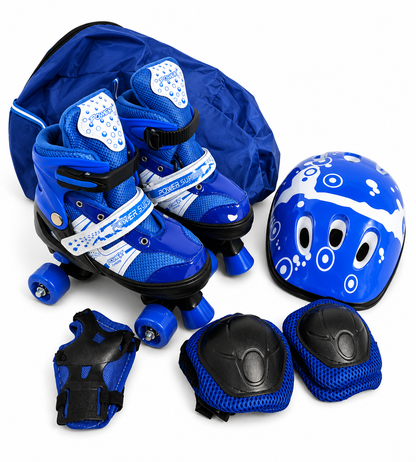 طقم حذاء تزلج مع معدات حماية | Kids Roller Skates Protective Set