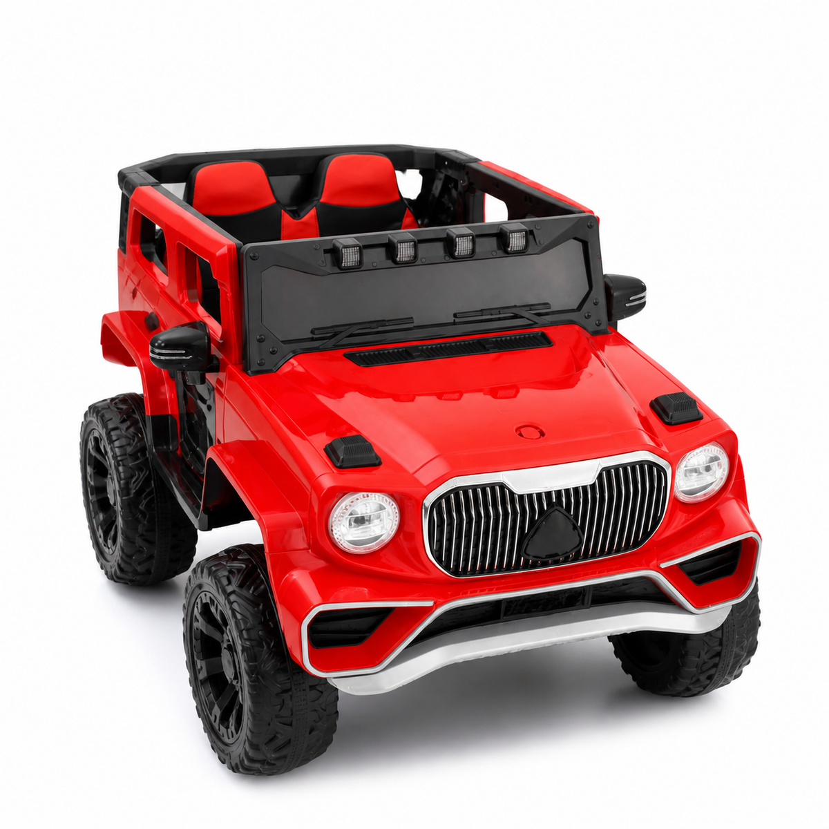 سيارة أطفال كهربائية حمراء فاخرة بمقعدين | Red Luxury Kids Electric Car