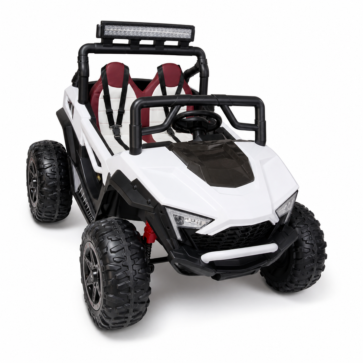 سيارة أطفال كهربائية باجي رياضية بيضاء | White Kids Electric Sport Buggy