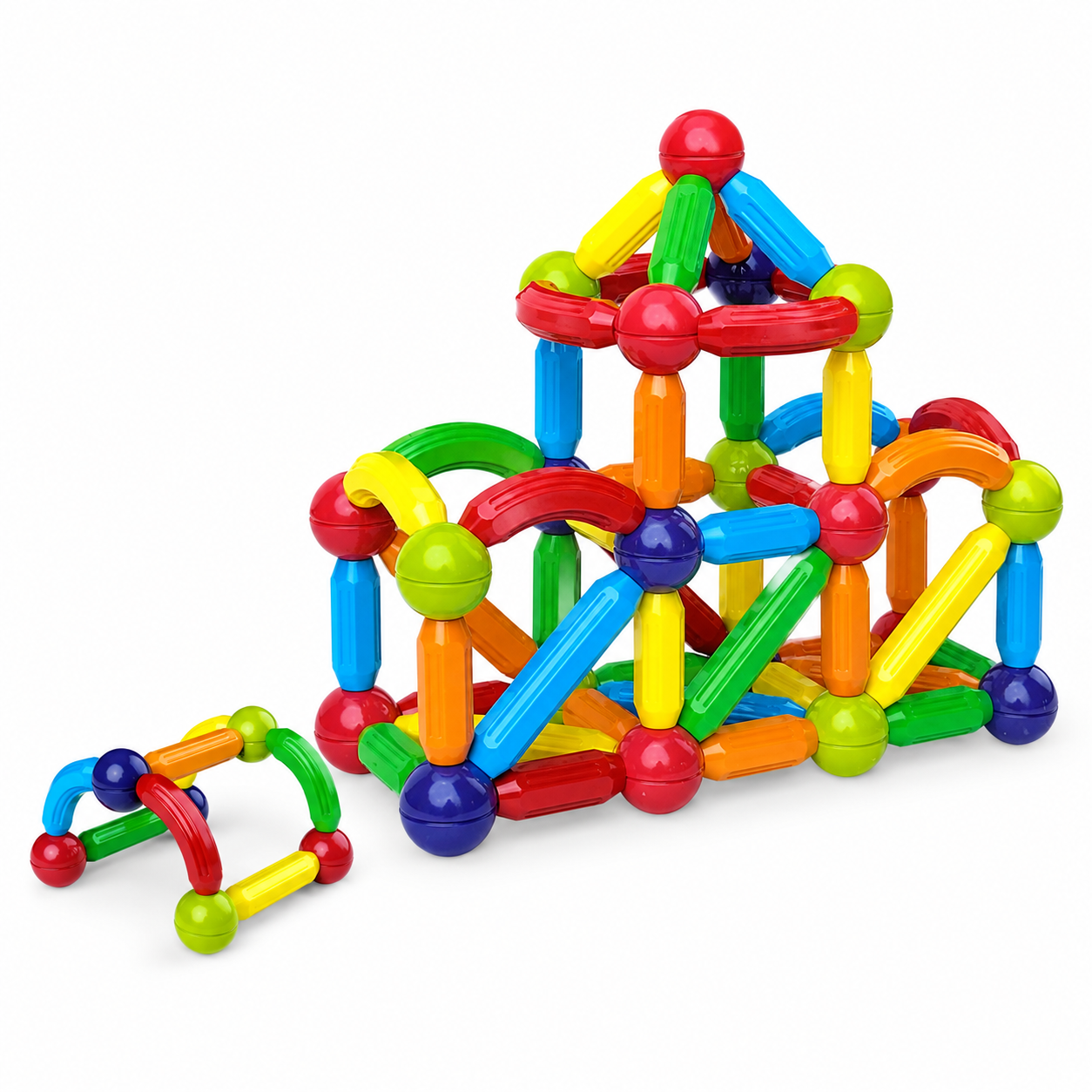لعبة تركيب مغناطيسية 70 قطعة | Magnetic Stick 3D – 70 PCS