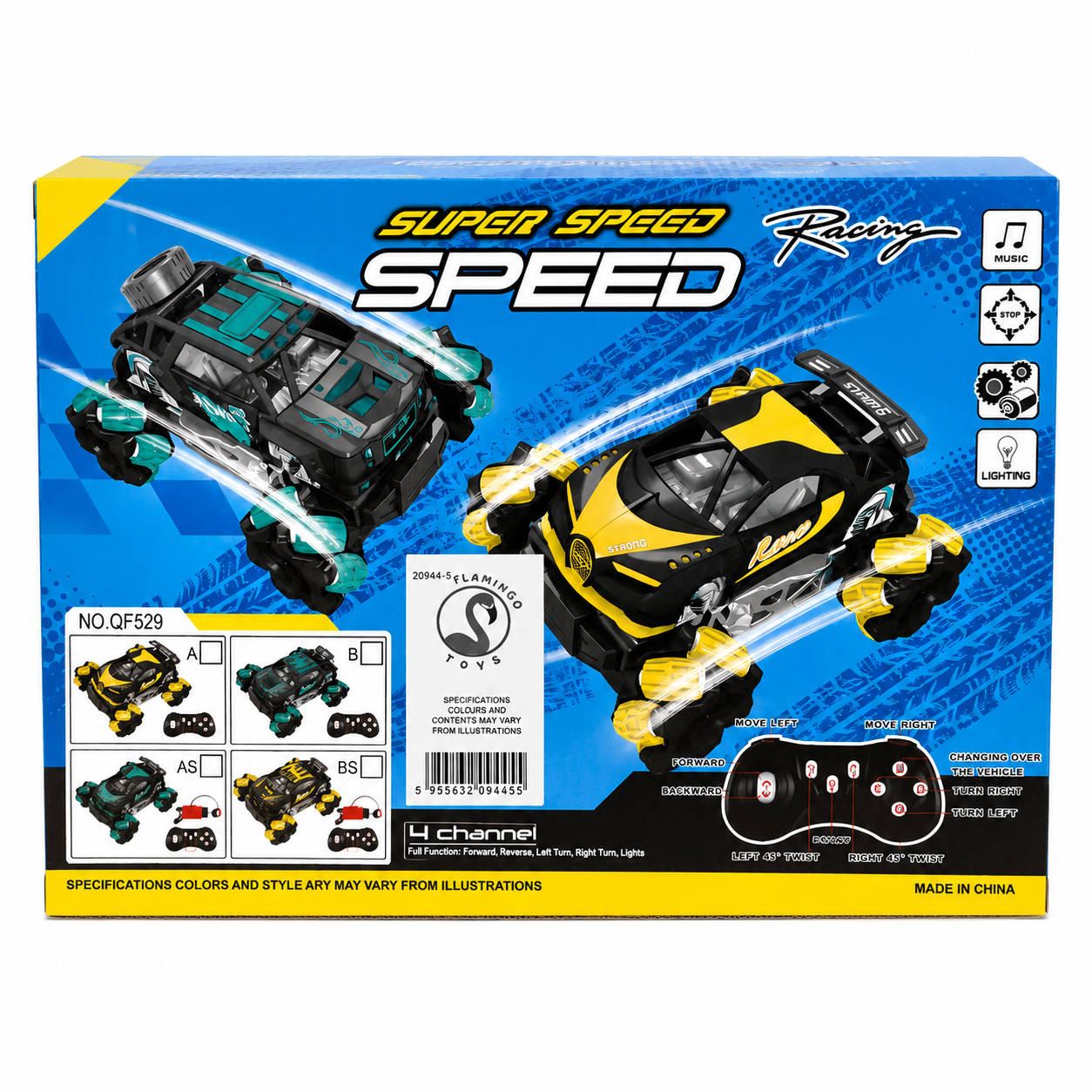 سيارة سباق بالتحكم عن بعد  Super Speed Racing RC Car