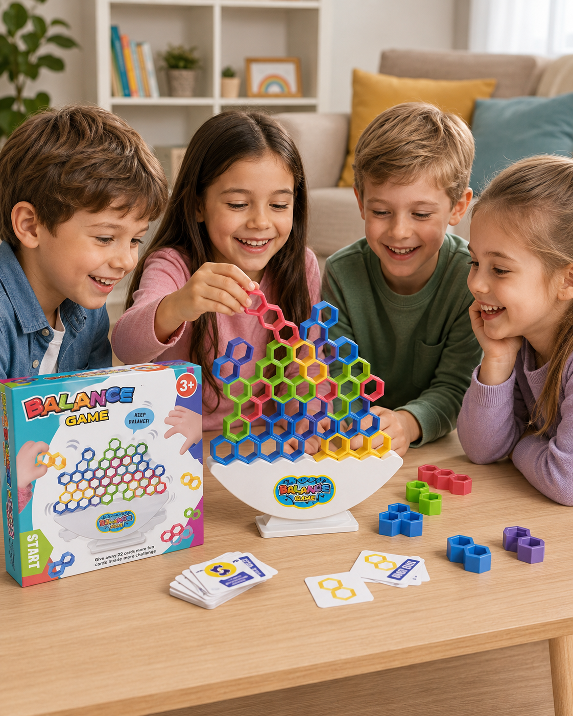 لعبة التوازن والتركيب الملونة | Balance Game