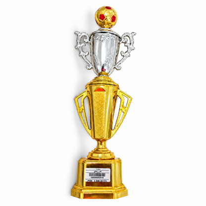 كأس رياضي ذهبي وفضي كبير بكرة قدم | Large Gold & Silver Football Trophy Cup