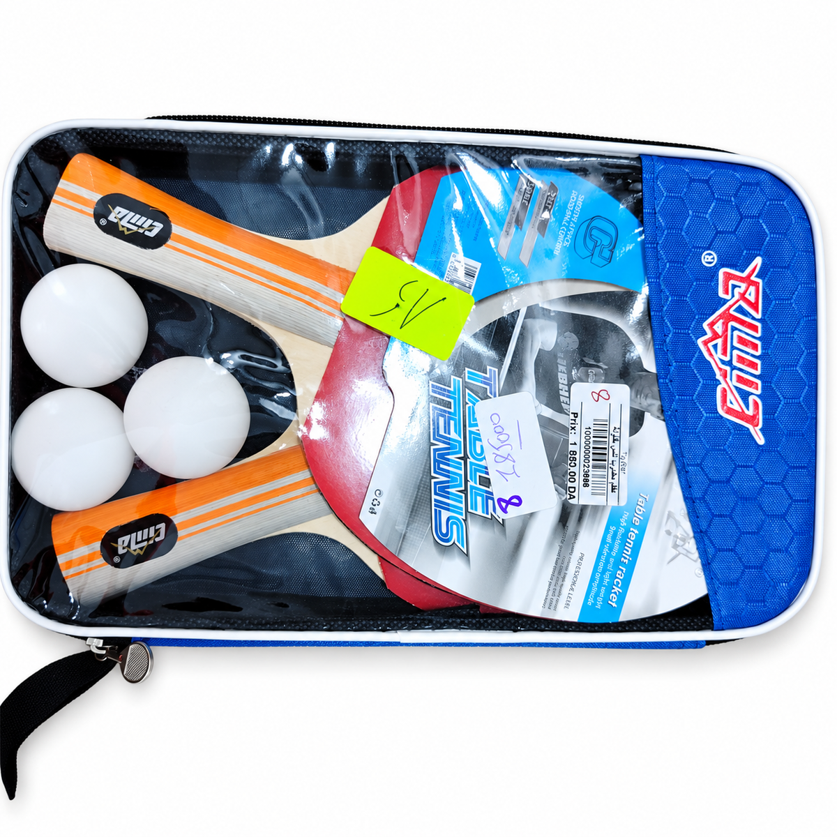 طقم تنس طاولة CIMA – مضربين + 3 كرات مع حقيبة | CIMA Table Tennis Set