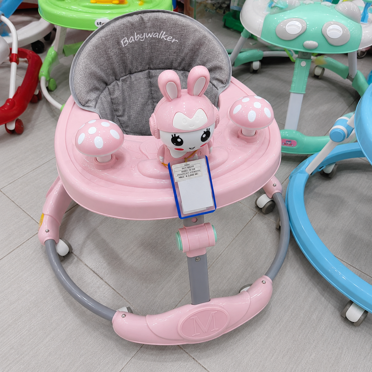 مشاية أطفال بتصميم الأرنب ولوحة ألعاب | Rabbit Baby Walker with Activity Tray