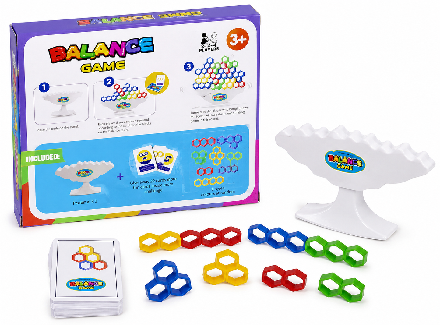 لعبة التوازن والتركيب الملونة | Balance Game