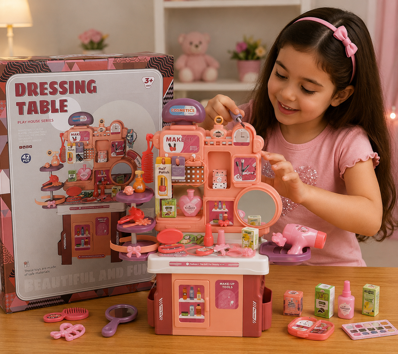 طاولة تزيين ألعاب للأطفال | Dressing Table Beauty Playset