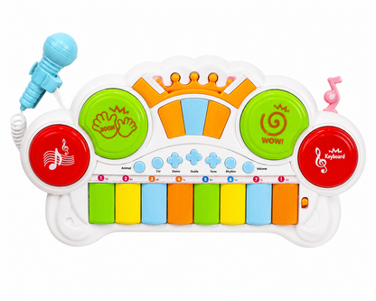 بيانو أطفال تعليمي مع ميكروفون وكرسي | Funny Musical Learning Keyboard with Microphone