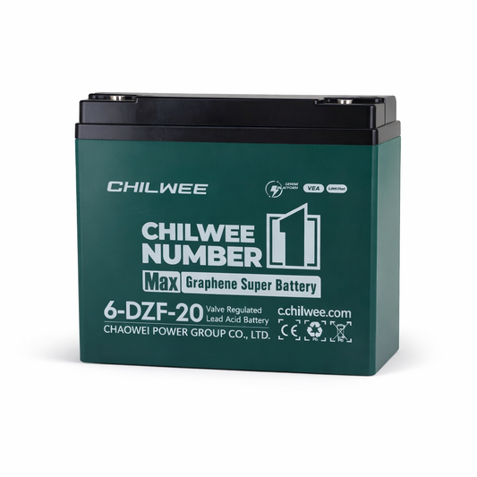 بطارية تشيلوي 6-DZF-20 – CHILWEE 6-DZF-20 Battery خيار عملي وموثوق لمستخدمي الدراجات والسكوترات الكهربائية الباحثين عن أداء ثابت وجودة جيدة