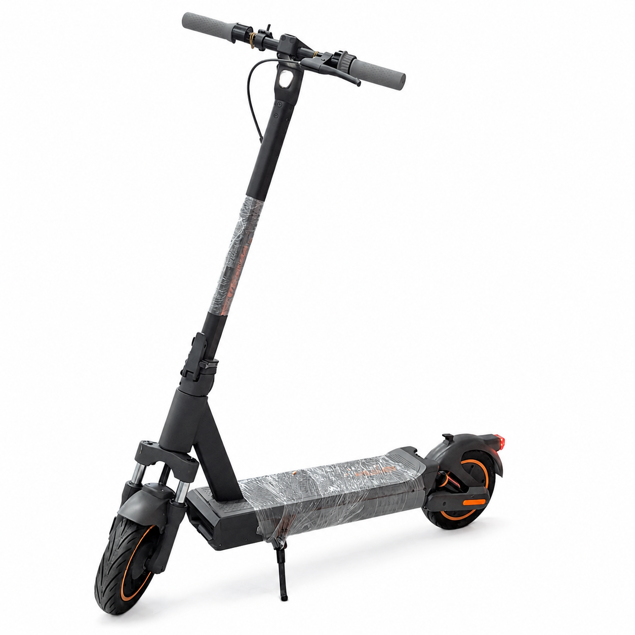 سكوتر كهربائي أسود قابل للطي للشباب والكبار بإضاءة أمامية وتصميم رياضي | Black Foldable Electric Scooter for Youth &amp; Adults
