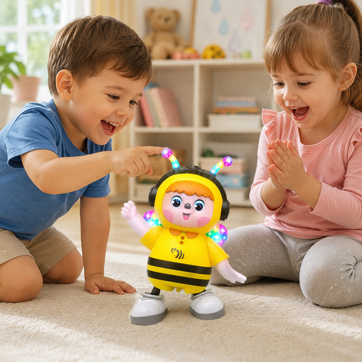 روبوت النحلة الراقصة بإضاءة ملونة | Bee Dance Robot Toy